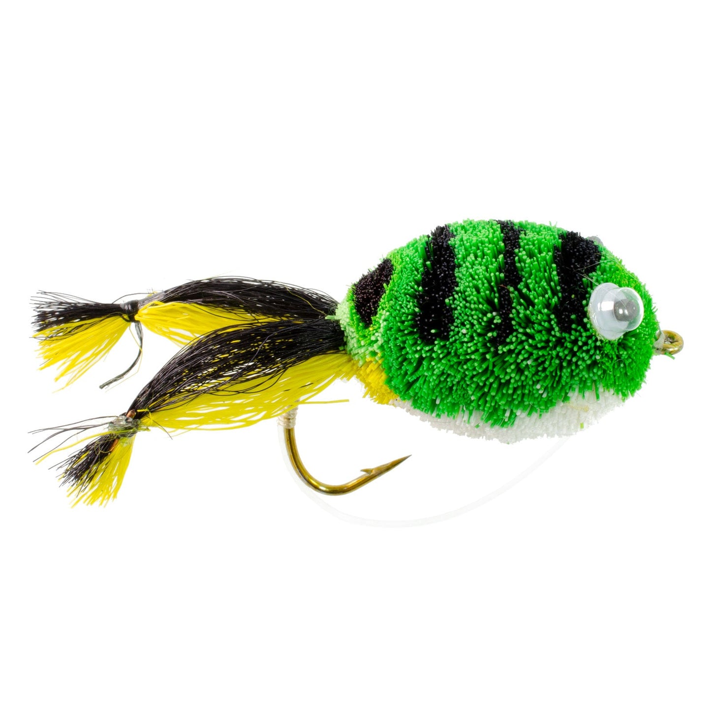 Bass Bug Collection - 24 Bass Fly Fishing Flies - Surface Poppers Frog, Rat, Mouse And Divers  - Hook Sizes 2,4, 6, 8
