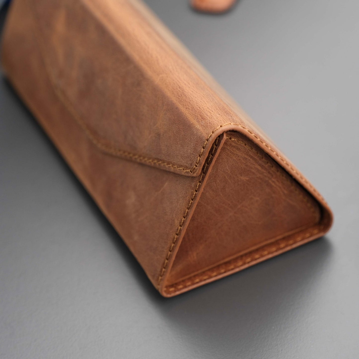 Triangle Leather Glasses Case – Vintage Eyewear Holder