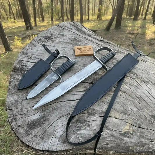 Iron Legion Medieval Sword & Dagger Set Hand-Forged Carbon Steel