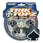 Trik Topz Valve Caps Spade Valve Cap - Black 4Pk